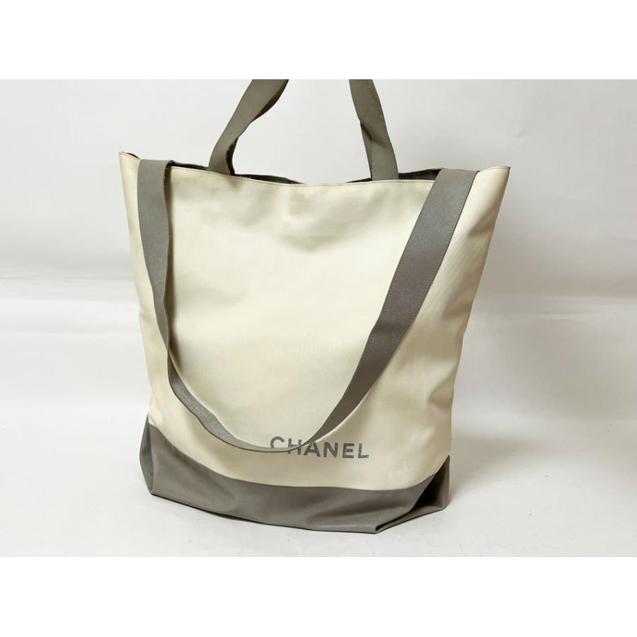 CHANEL スポーツライン トートバッグ ホワイト グレー