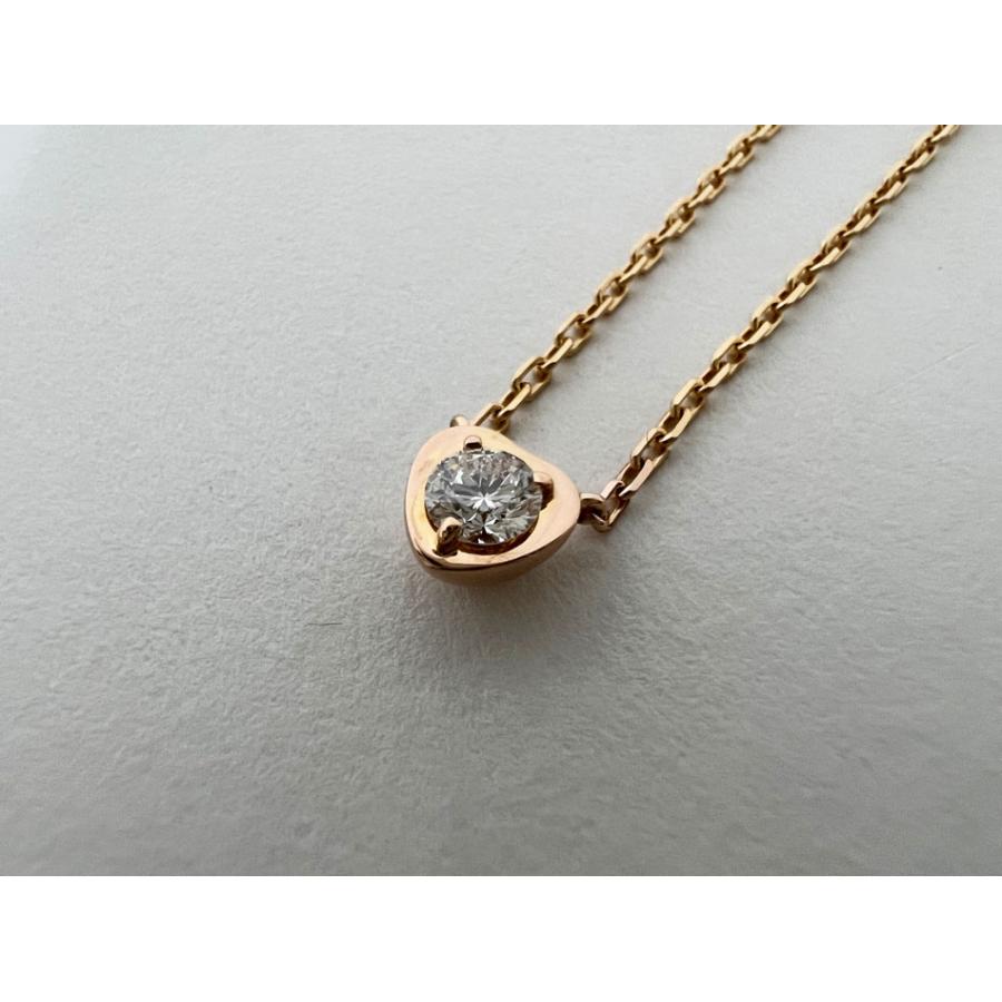 カルティエハート ネックレス 750 K18WG Cartier カルティエ 新品同様 Cハート ダイヤ ネックレス 750