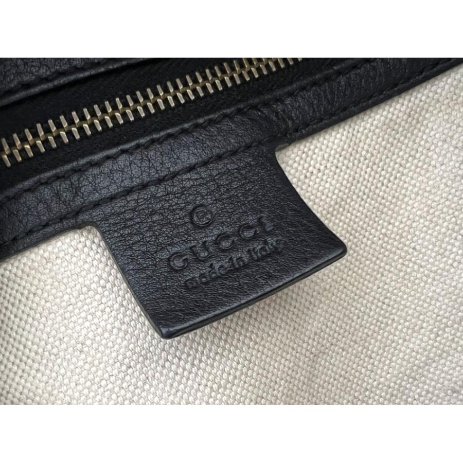 送料無料 GUCCI グッチ ショルダーバッグ トートバッグ ショルダーバッグ ロッキングG レザー ブラック 309531 中古｜yamamoto7887｜08