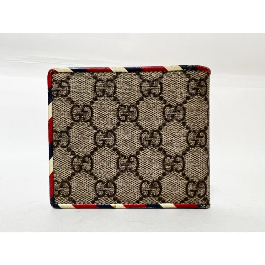 送料無料 GUCCI グッチ 2つ折り 札入れ 財布 クーリエ GGスプリーム 