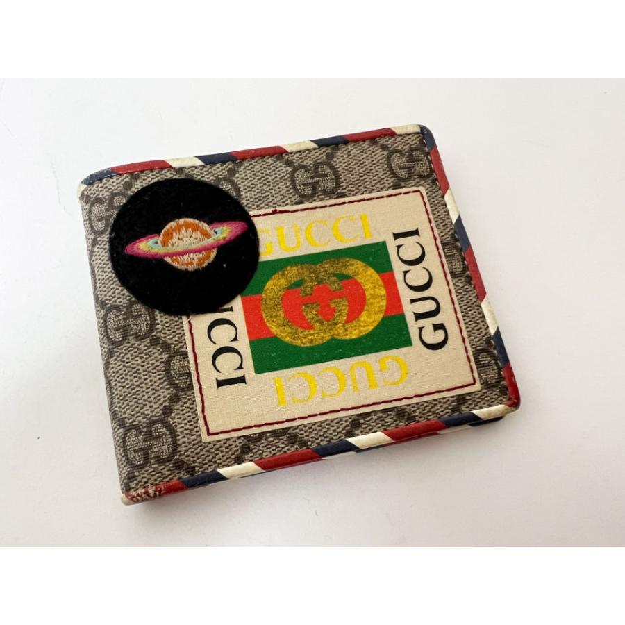 GUCCI（グッチ） 送料無料 2つ折り 札入れ 財布 クーリエ GGスプリーム
