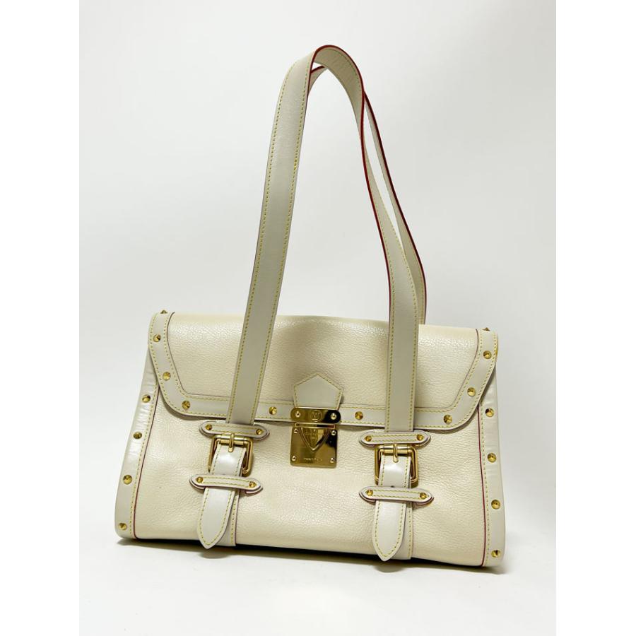 ルイヴィトン スハリ ペット 首輪 スタッズ ホワイト　ゴールド　約33cm エパヌイ LOUIS VUITTON ルイヴィトン スハリ エパヌイGM ショルダー