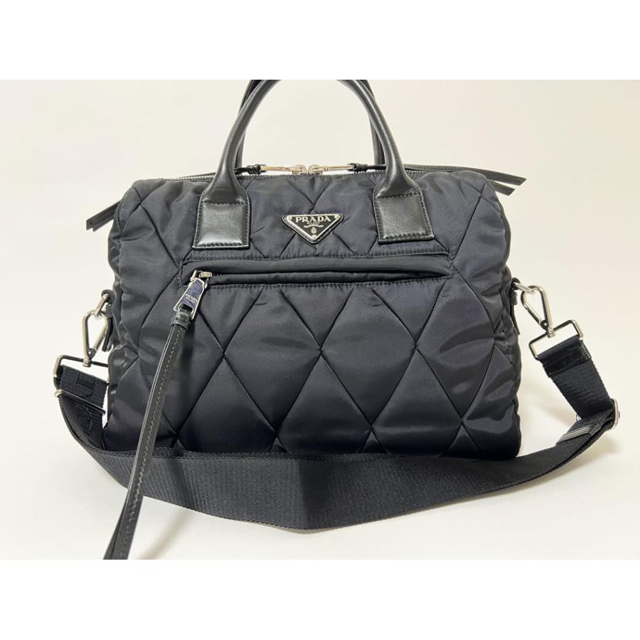 PRADA プラダ NEW TESSUTO BOM ニューテスートボンバー トートバッグ ショルダーバッグ 2WAY ナイロン レザー ブラック  1BB024 美品 : 19688-00 : ブランドショップ山本 - 通販 - Yahoo!ショッピング