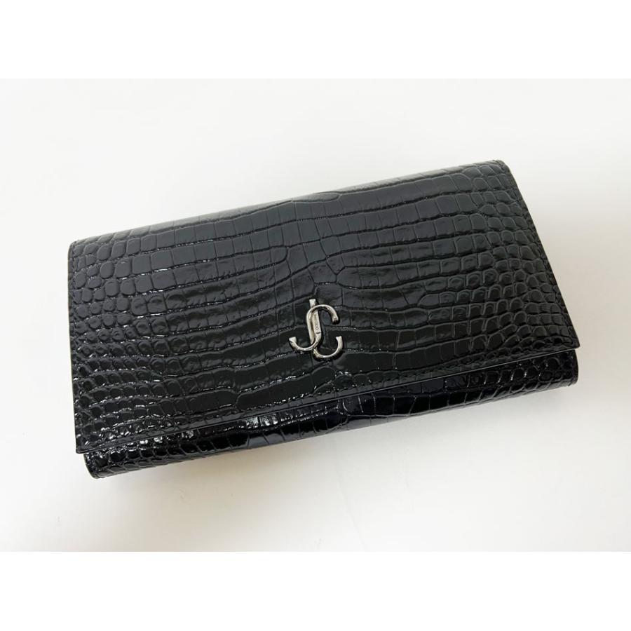 JIMMY CHOO（ジミーチュウ） 送料無料 2つ折り 長財布 NARTINA クロコ