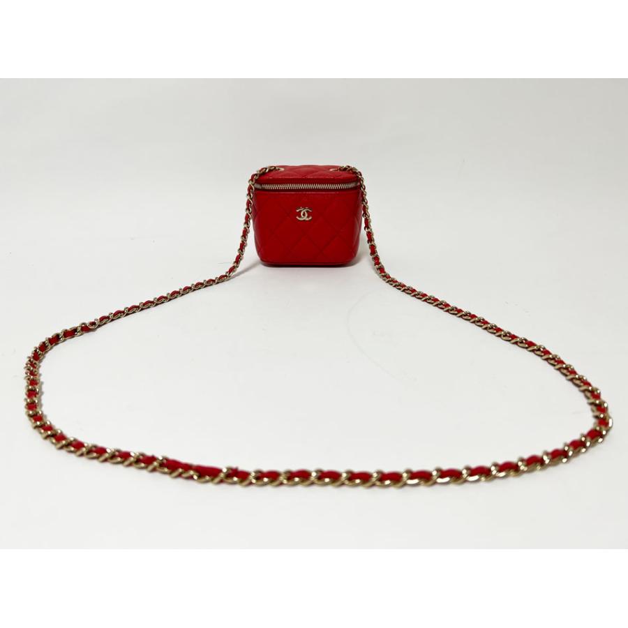 マトラッセ 送料無料 CHANEL シャネル キャビアスキン ミニバニティ