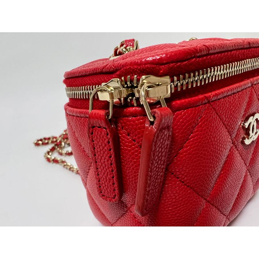 マトラッセ 送料無料 CHANEL シャネル キャビアスキン ミニバニティ  