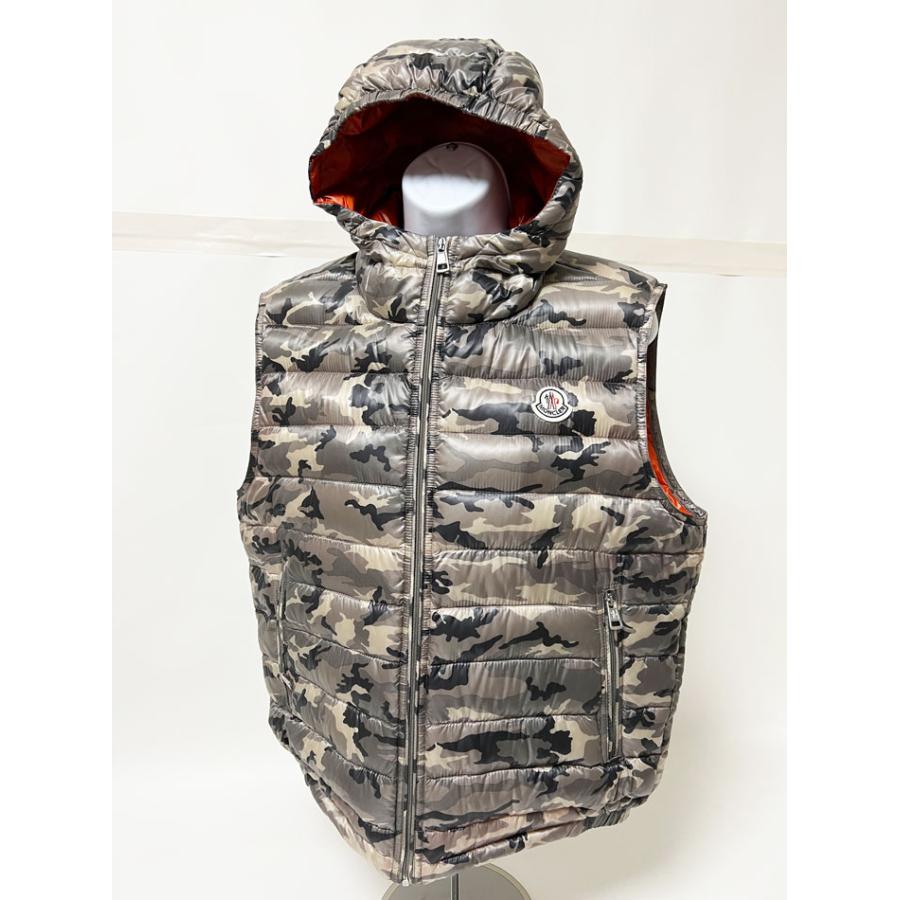 MONCLER モンクレール メンズ ダウンベスト PATRICK GILET パトリック カモフラージュ フーテッド ナイロン グレー オレンジ  サイズ：2 : 20217-00 : ブランドショップ山本 - 通販 - Yahoo!ショッピング