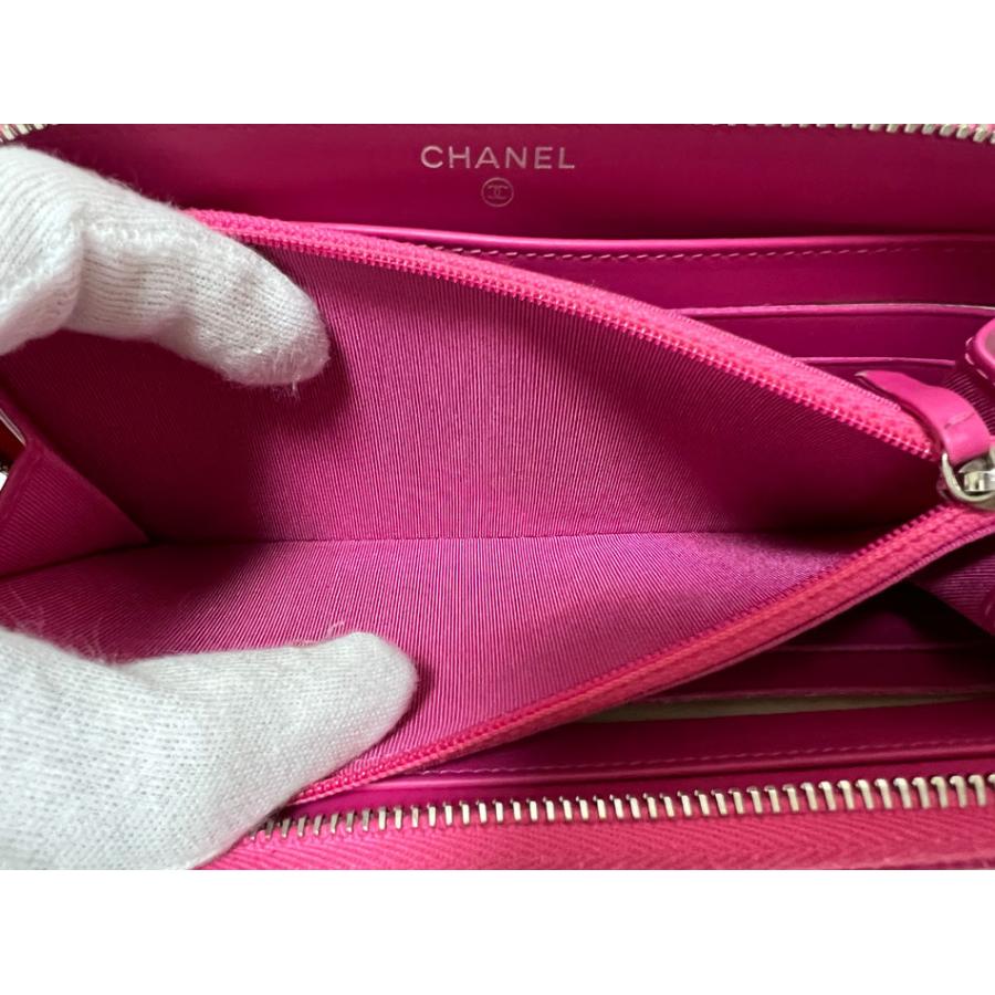 CHANEL（シャネル） 送料無料 キャビアスキン ラウンドファスナー財布