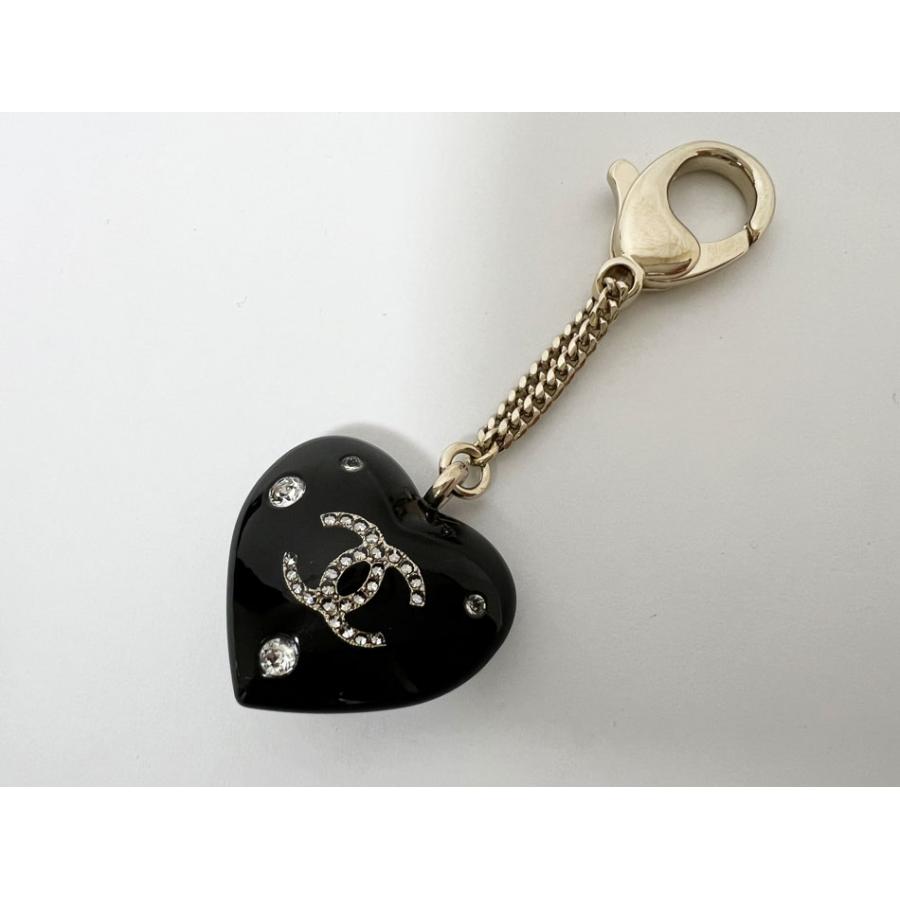 CHANEL 送料無料 シャネル キーホルダー チャーム ハート クリア  