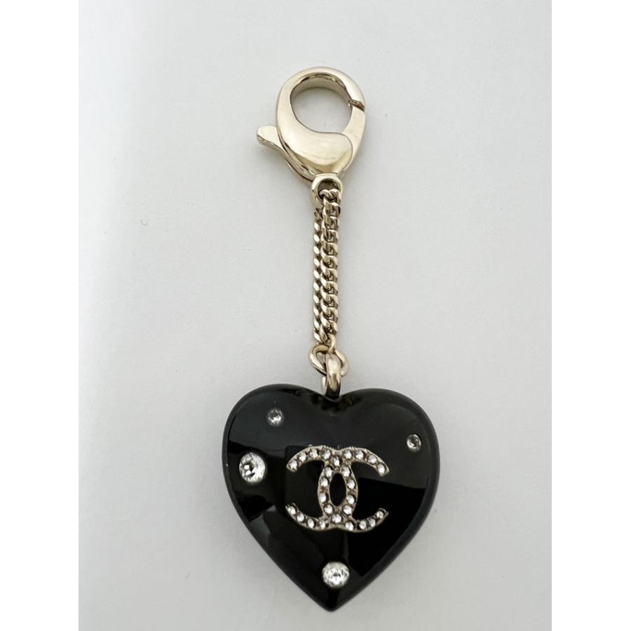 CHANEL 送料無料 シャネル キーホルダー チャーム ハート クリア  
