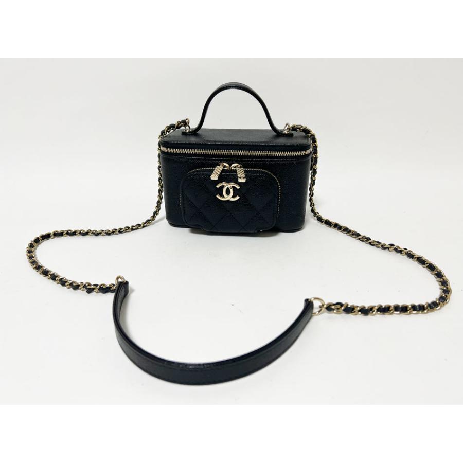 最終価格✨CHANEL バニティ チェーンショルダー バッグ キャビアスキン マトラッセ CHANEL シャネル バニティ チェーンショルダーバッグ