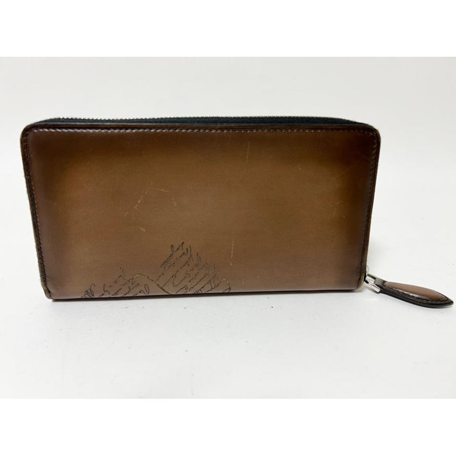 美品】Berlutiベルルッティカリグラフィ長財布 ブラウン 美品】Berlutiベルルッティカリグラフィ長財布 ブラウン