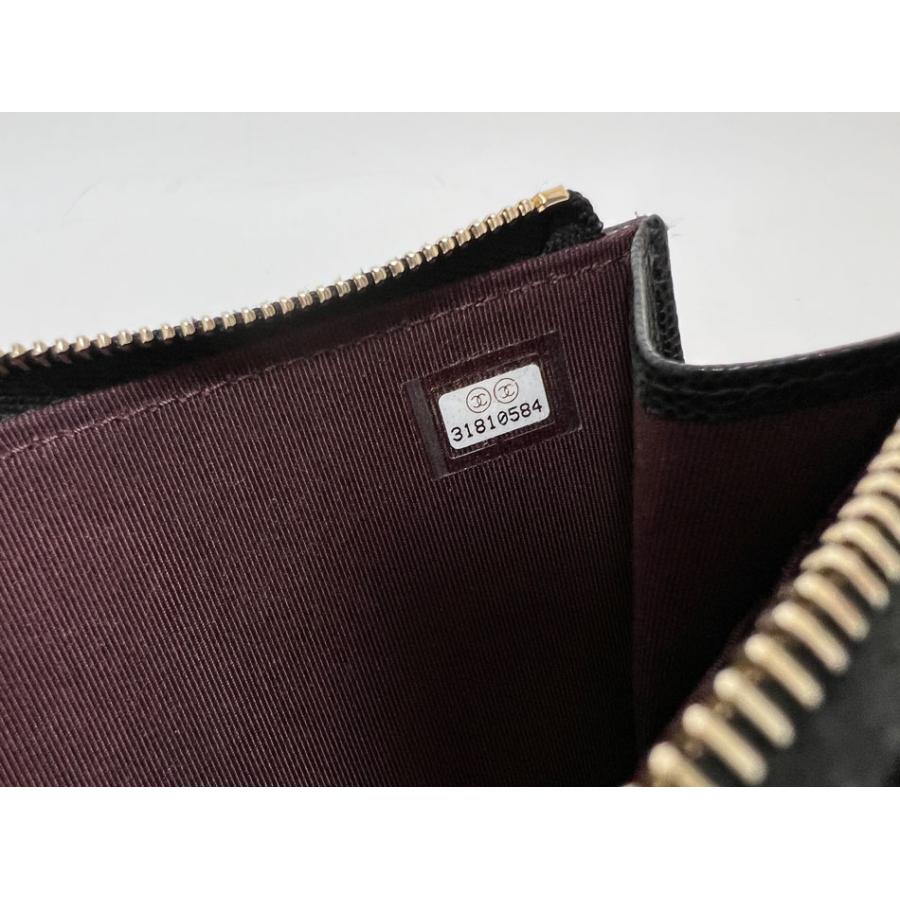 キャビアスキン CHANEL シャネル スマホケース 長財布 マトラッセ