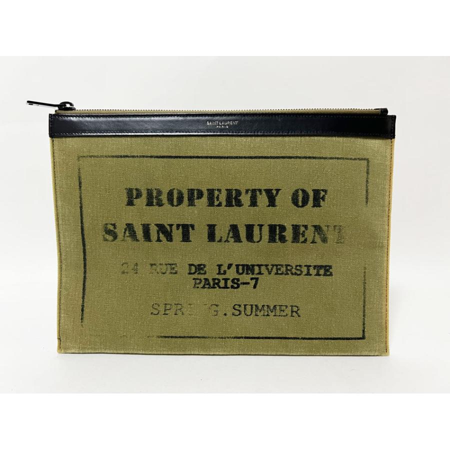 SAINT LAURENT 送料無料 PARIS サンローラン パリ クラッチバッグ ipad  