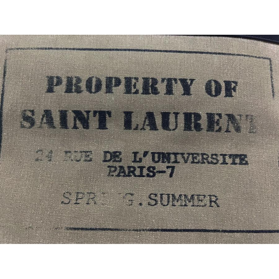 送料無料 SAINT LAURENT PARIS サンローラン パリ クラッチバッグ ipadケース セカンドバッグ キャンバス レザー グリーン 397295_6