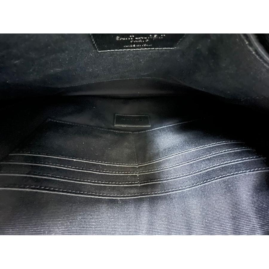 送料無料 SAINT LAURENT PARIS サンローラン パリ クラッチバッグ ipadケース セカンドバッグ キャンバス レザー グリーン 397295_9