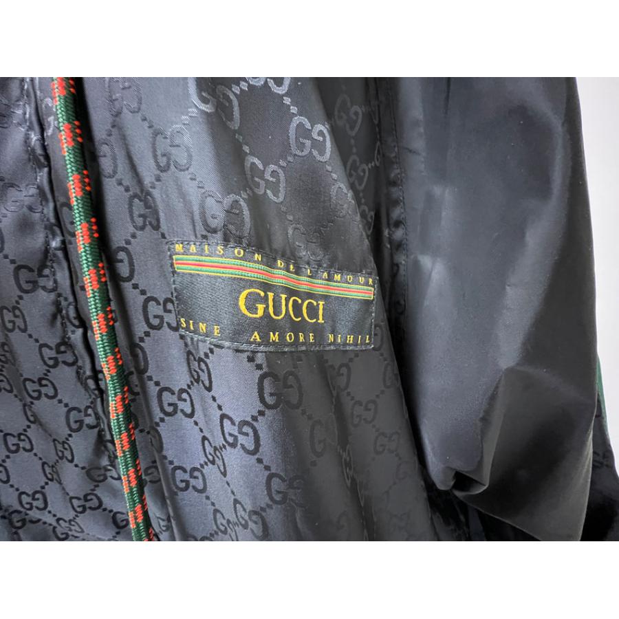 送料無料 GUCCI グッチ メンズ アウター ウィンドブレーカー ジャケット ブルゾン ブラック フード GGジャガード 618891 サイズ:46｜yamamoto7887｜04