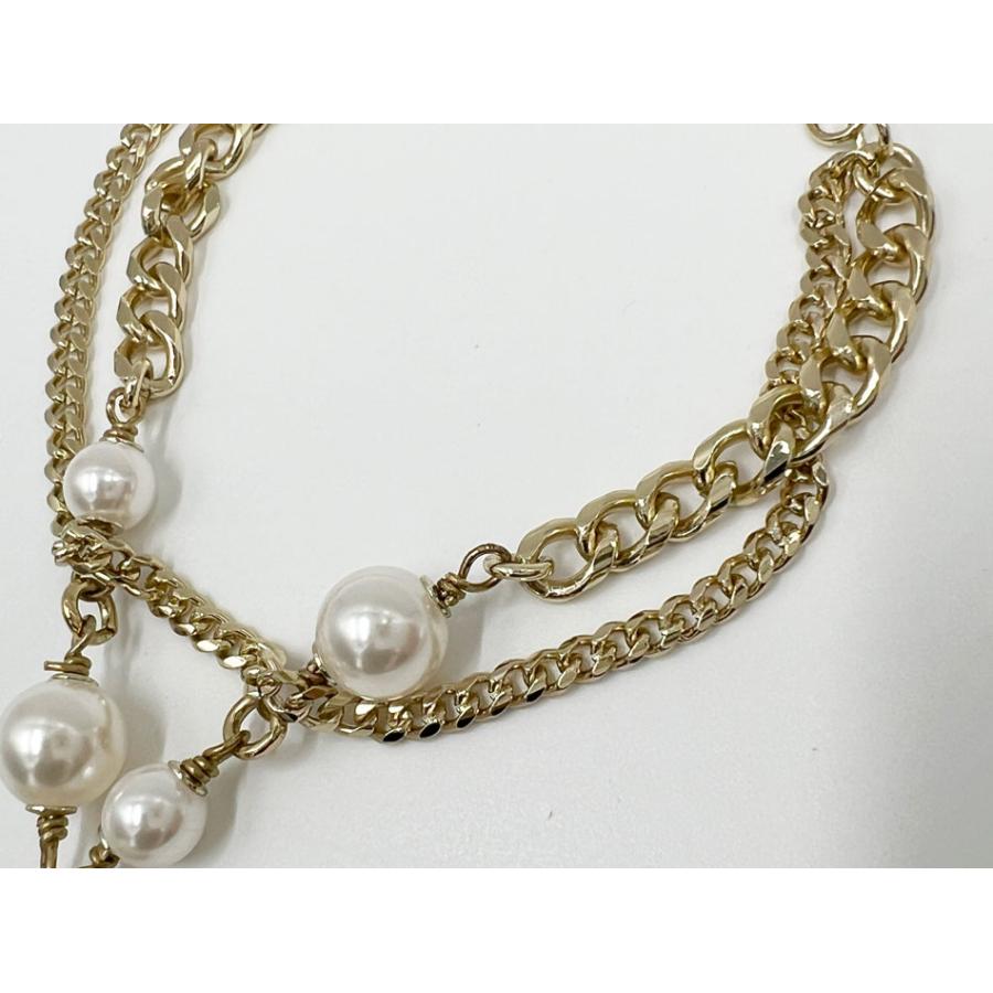 CHANEL パール ラインストーン ブレスレット CHANEL（シャネル） 送料無料 ブレスレット パール ハート ライン