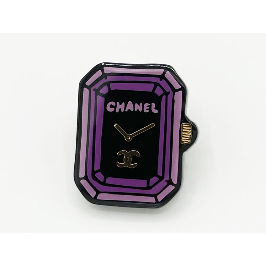 CHANEL（シャネル） 送料無料 ブローチ ピンブローチ 時計 パープル