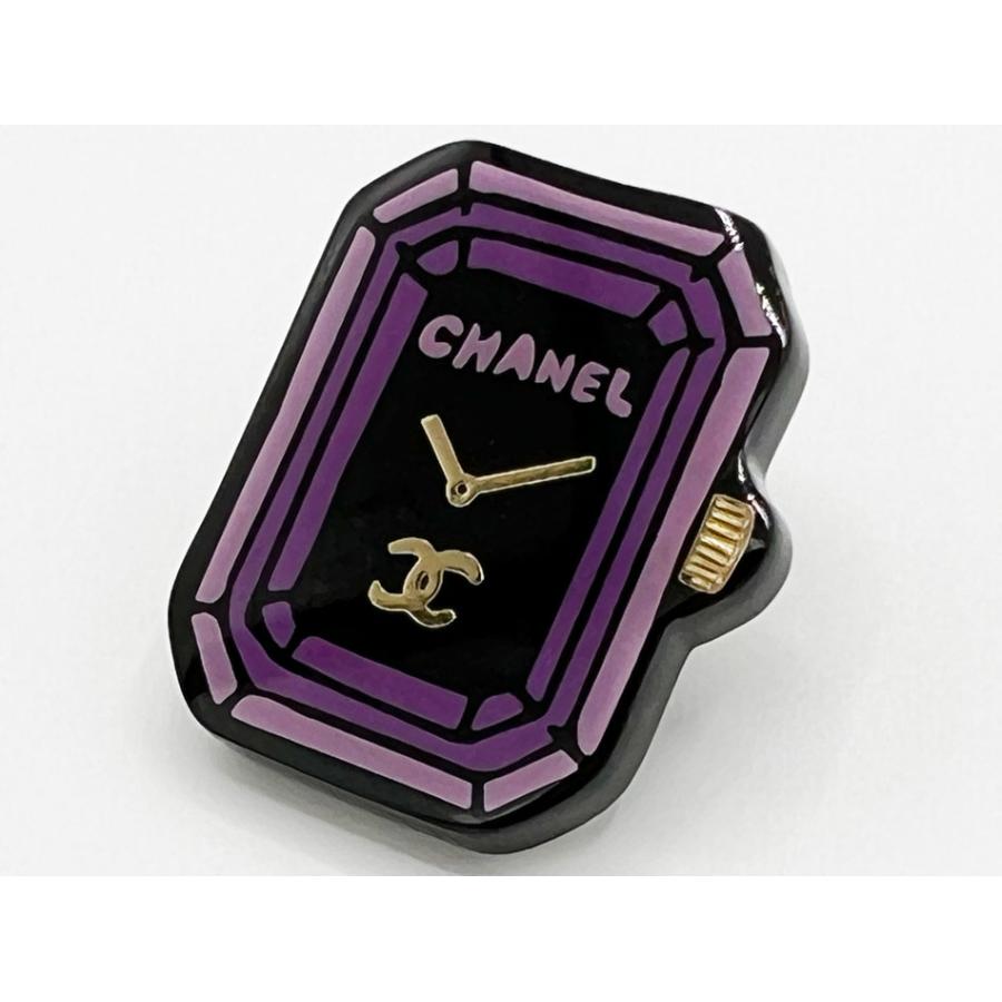 CHANEL（シャネル） 送料無料 ブローチ ピンブローチ 時計 パープル