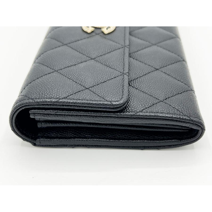 キャビアスキン CHANEL シャネル ロングフラップウォレット 長財布 2
