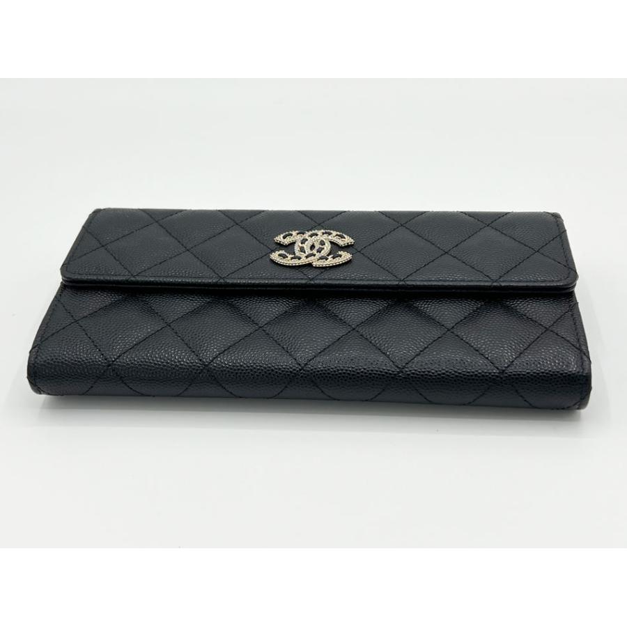 キャビアスキン CHANEL シャネル ロングフラップウォレット 長財布 2