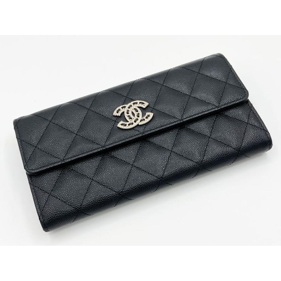キャビアスキン CHANEL シャネル ロングフラップウォレット 長財布 2