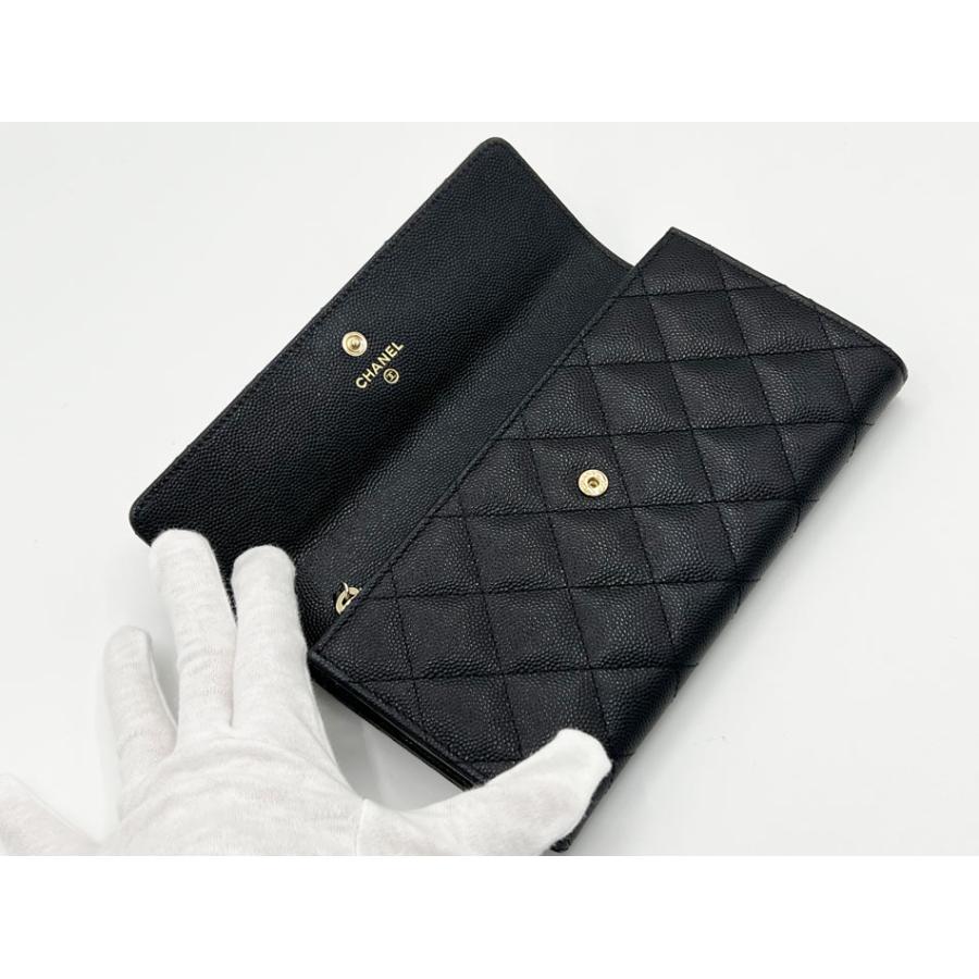 キャビアスキン CHANEL シャネル ロングフラップウォレット 長財布 2