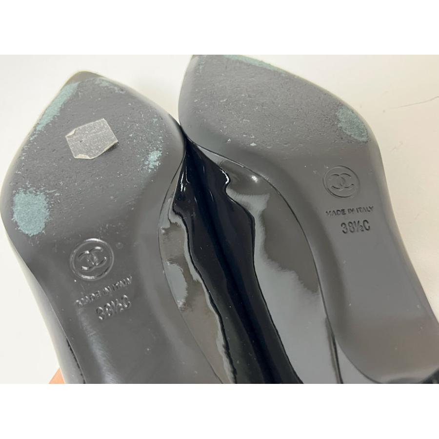 CHANEL（シャネル） レディース パンプス 靴 ブラック パテントカーフ