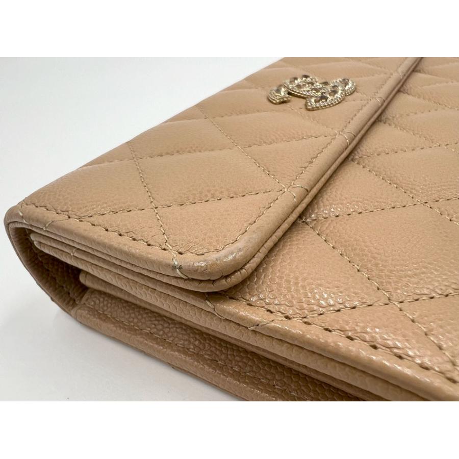 キャビアスキン CHANEL シャネル ロングフラップウォレット 長財布 2