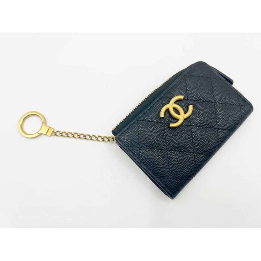 CHANEL（シャネル） グレインドカーフスキン L字ジップ コインパース