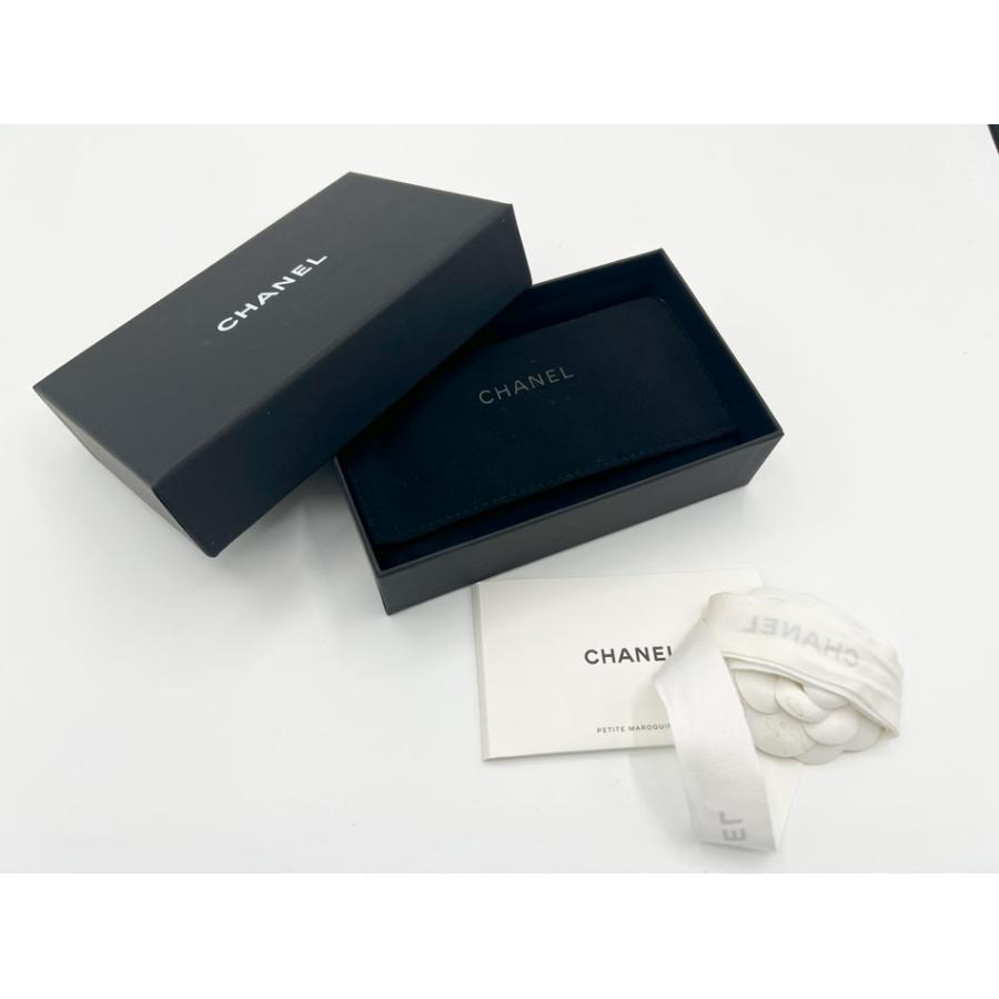 CHANEL シャネル グレインドカーフスキン L字ジップ パース ファスナー小銭入れ 財布 キーリング ブラック キャビアスキン ランダム AP3522 超美品 CHANEL（シャネル） グレインドカーフスキン L字ジップ コインパース