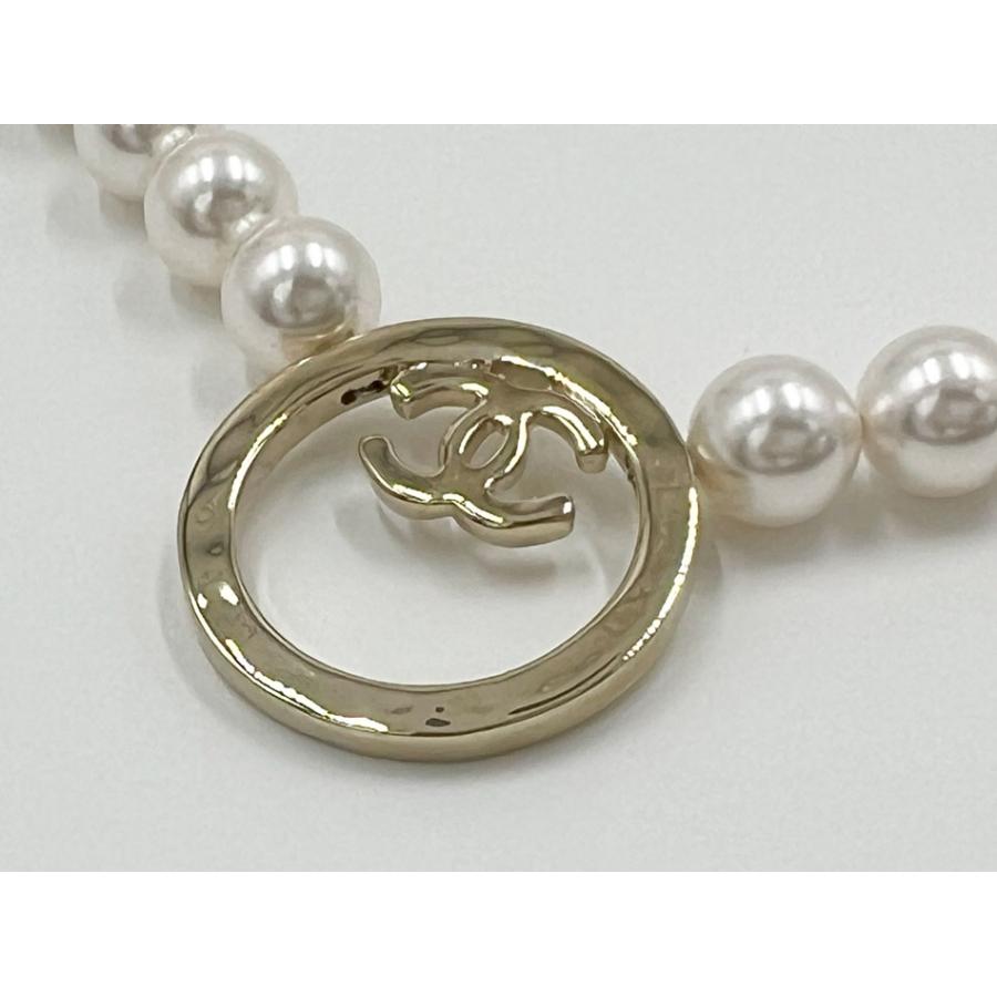ねこ。　　　　美品　シャネル　パールネックレス 新作24C♡パールでお洒落度UP》【CHANEL】ネックレス (CHANEL