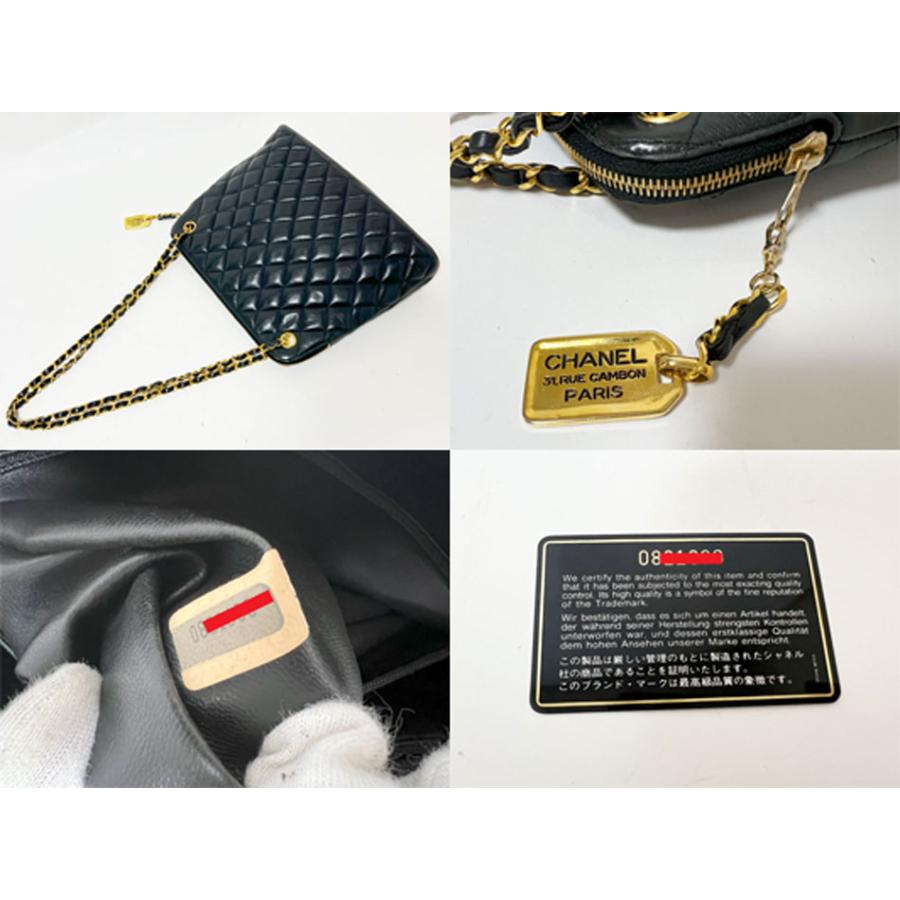 CHANEL シャネル マトラッセ チェーンショルダーバッグ ラムスキン ブラック ゴールド金具 ヴィンテージ 美品 マトラッセ シャネル CHANEL チェーン ショルダーバッグ ラムスキン