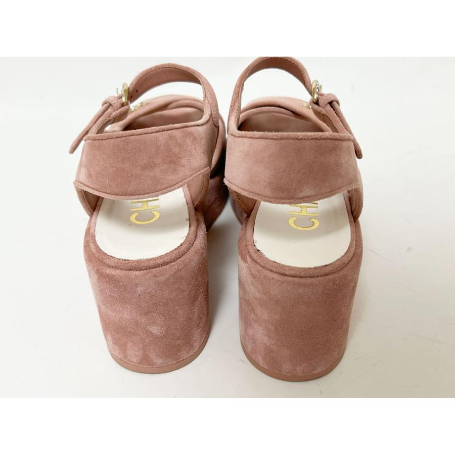 nachiです　CHANEL ネイビー パール付きサンダル　380サイズ レディースファッション｜シューズ｜サンダル｜シャネル｜シャネル