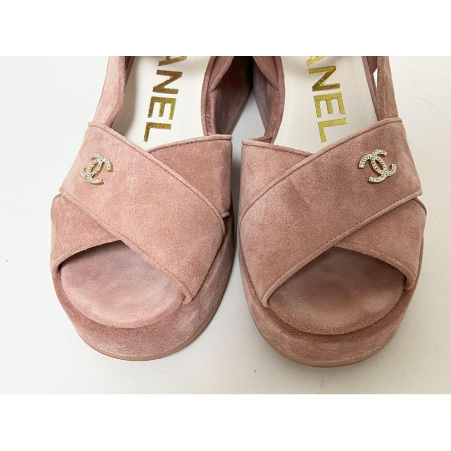 CHANEL（シャネル） レディース 厚底 サンダル 靴 シューズ スエード