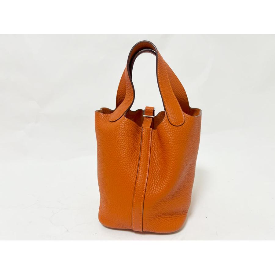 【エルメス】ピコタン　ハンドバッグ エルメス HERMES ピコタンロックMM K刻 ゴールド SV金具 トリヨン