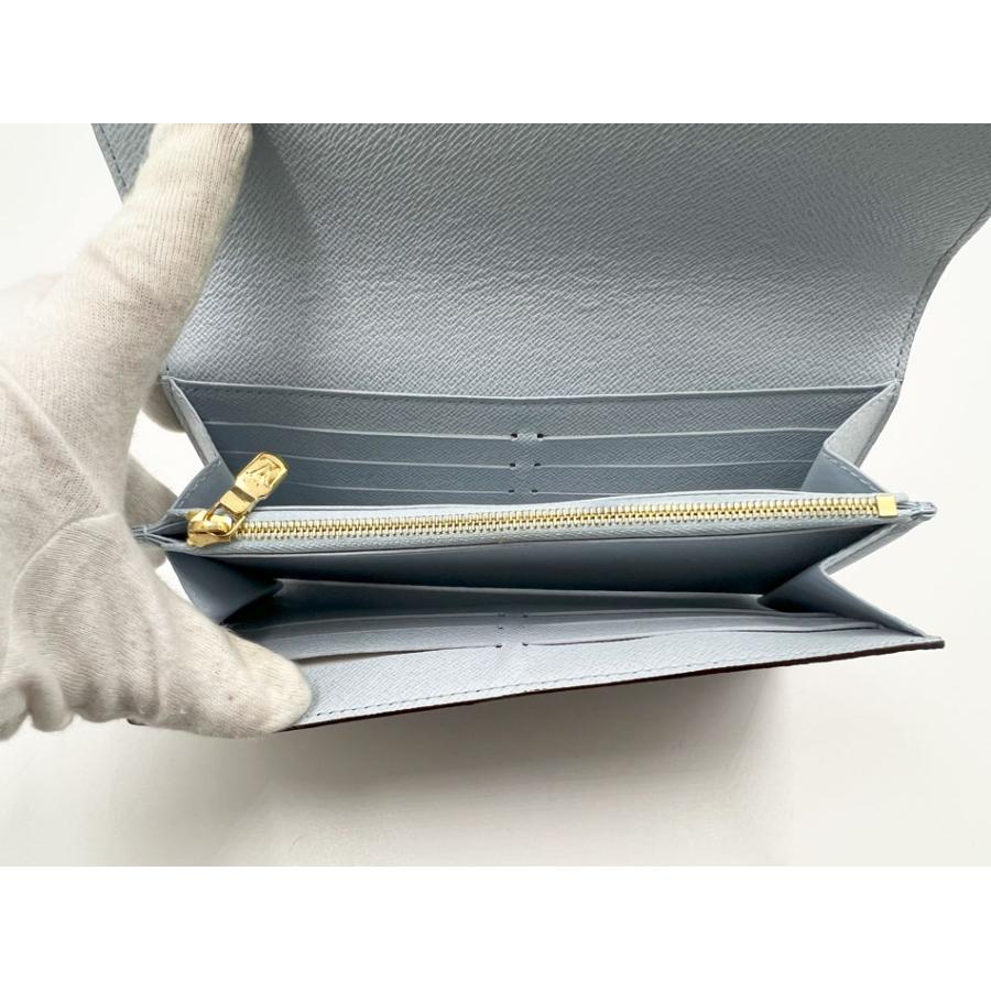 LOUIS VUITTON ルイヴィトン モノグラム ポルトフォイユサラ NW 長財布 2つ折り ブルーオランプ M83580 美品 ポルトフォイユ・サラ LOUIS VUITTON ルイヴィトン モノグラム