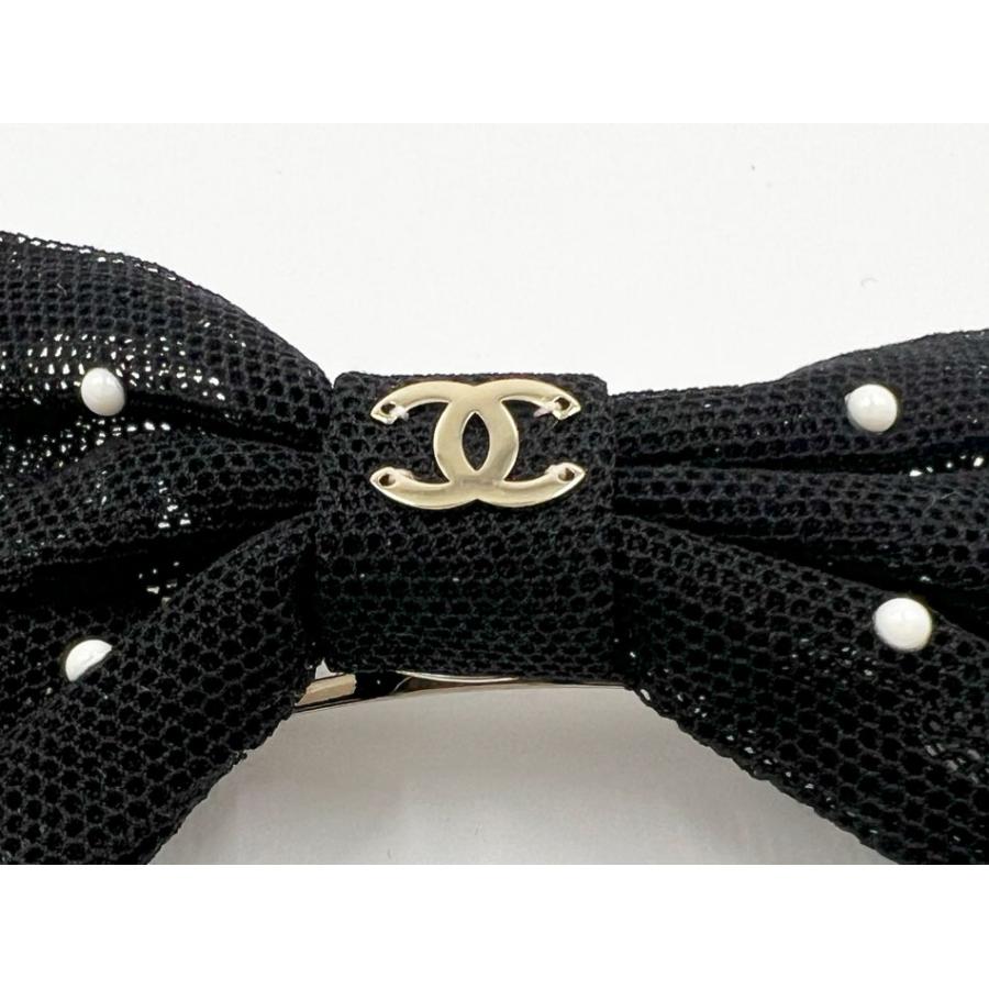 CHANEL シャネル バレッタ ヘアクリップ 髪留め リボン パール CHANEL シャネル バレッタ ヘアクリップ 髪留め リボン パール