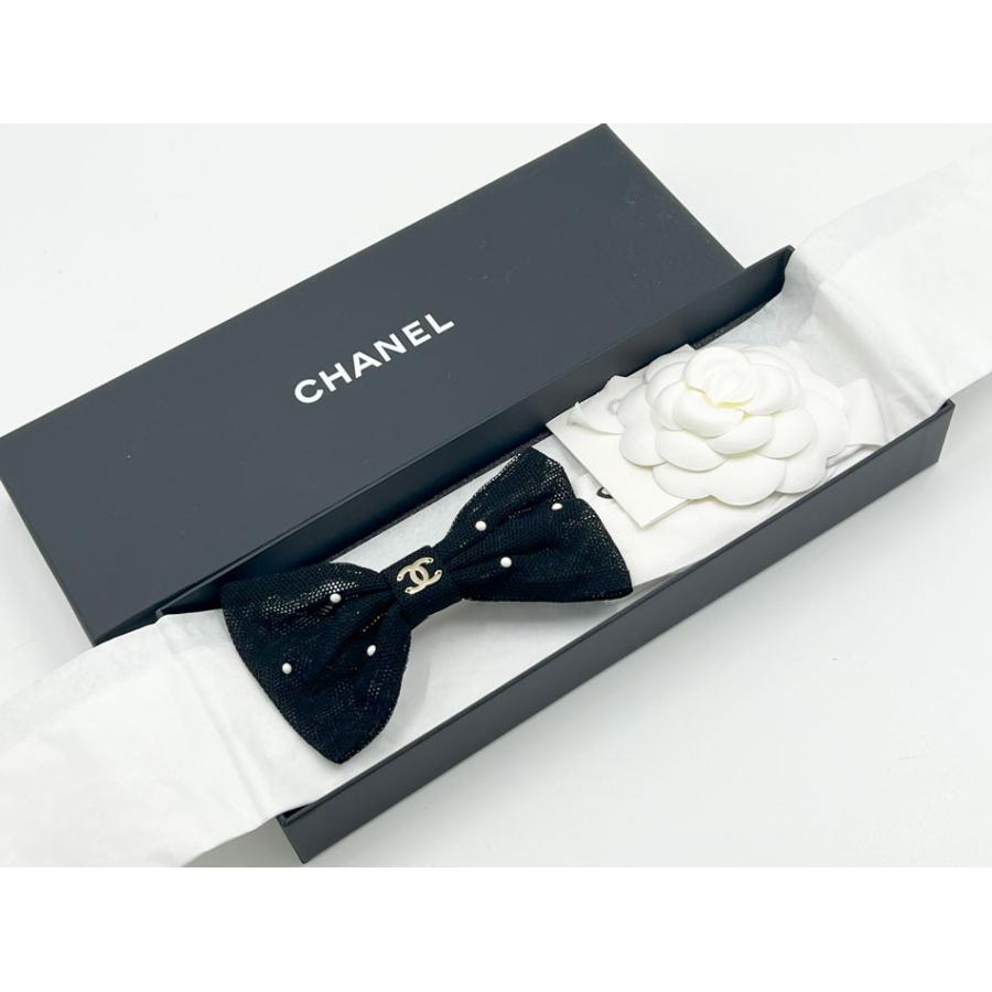 CHANEL シャネル バレッタ ヘアクリップ 髪留め リボン パール CHANEL シャネル バレッタ ヘアクリップ 髪留め リボン パール