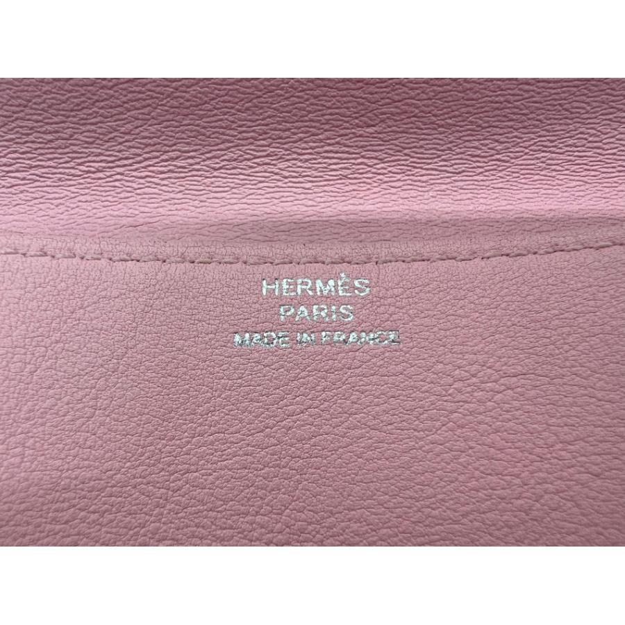 HERMES エルメス Dogon ドゴン コインケース 小銭入れ 財布 チェーン付き レザー スイフト ローズサクラ T刻印 美品 | Dogon | 07