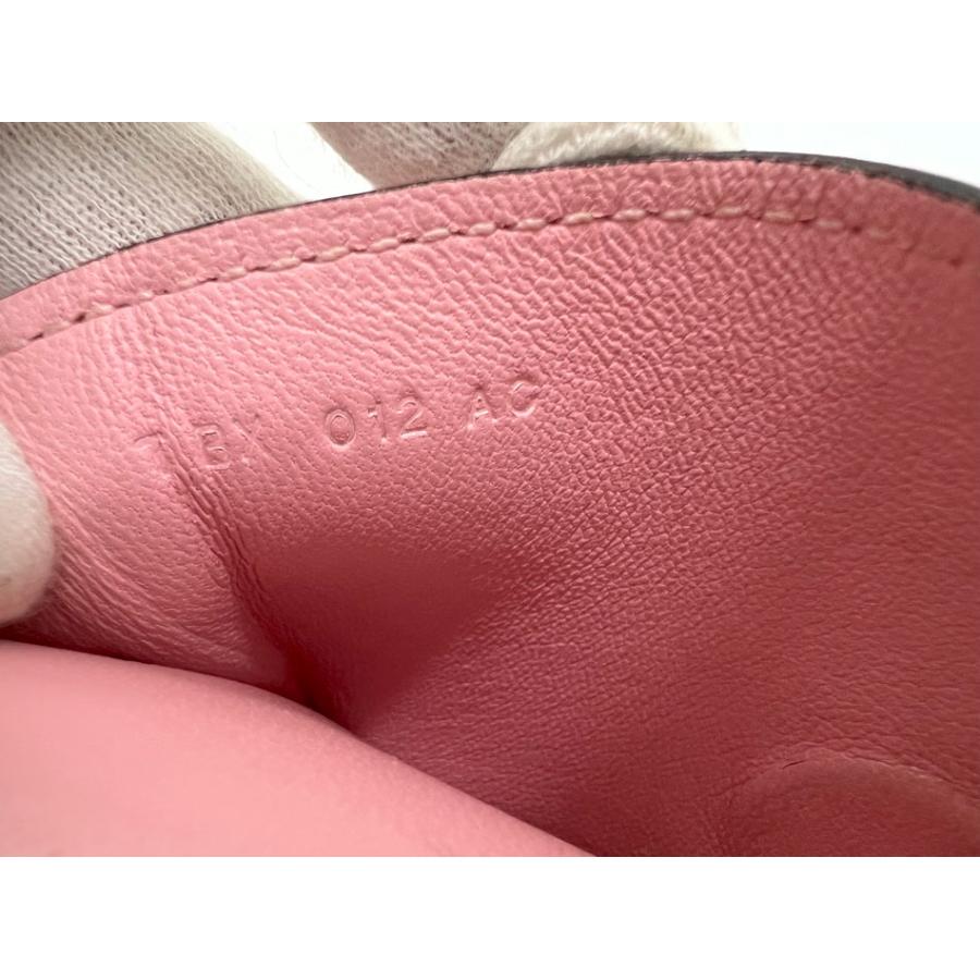 HERMES エルメス Dogon ドゴン コインケース 小銭入れ 財布 チェーン付き レザー スイフト ローズサクラ T刻印 美品 | Dogon | 09