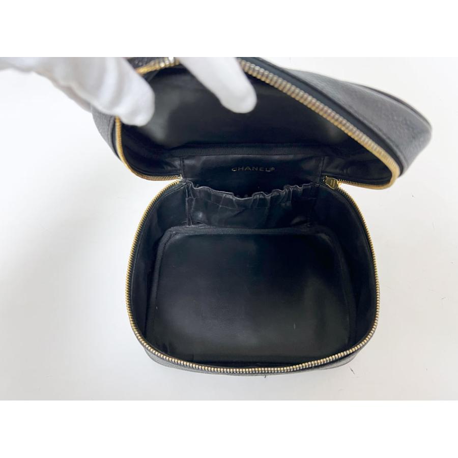 キャビアスキン CHANEL シャネル バニティバッグ 化粧バッグ
