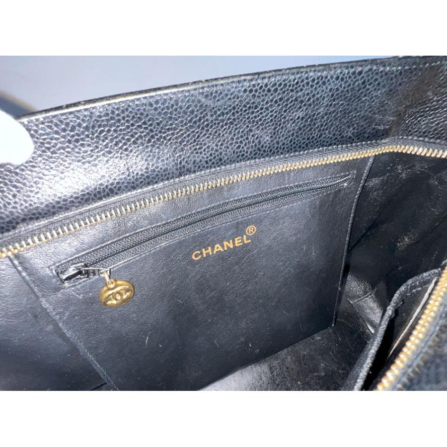 値下げ！CHANEL 復刻トート キャビアスキン 黒×金 A1840 保証書付き CHANEL（シャネル） バッグ レディース 復刻トート キャビアスキン