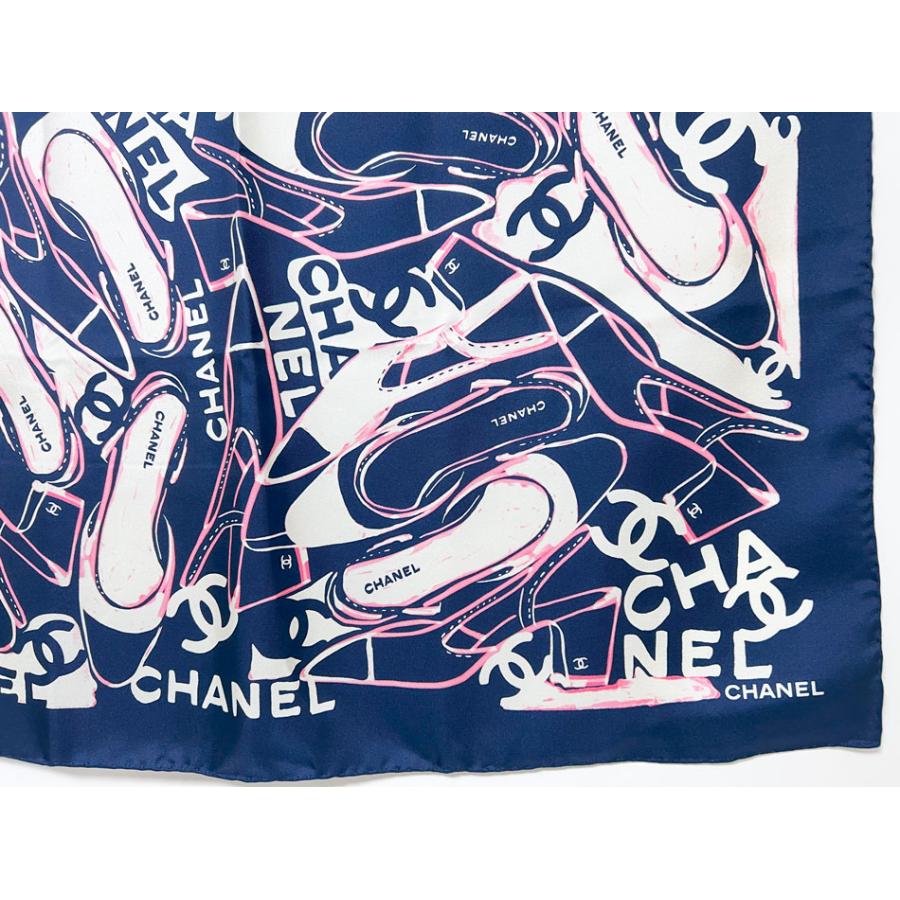 美品】シャネル CHANEL シルク スカーフ 水色 【公式通販】