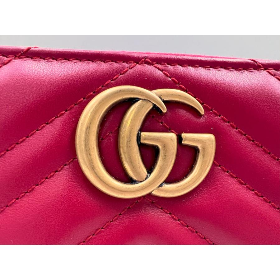 GUCCI 長財布　GGマーモント レザー ジップアラウンドウォレット GUCCI（グッチ） ファスナー財布 長財布 ジップアラウンド ウォレット