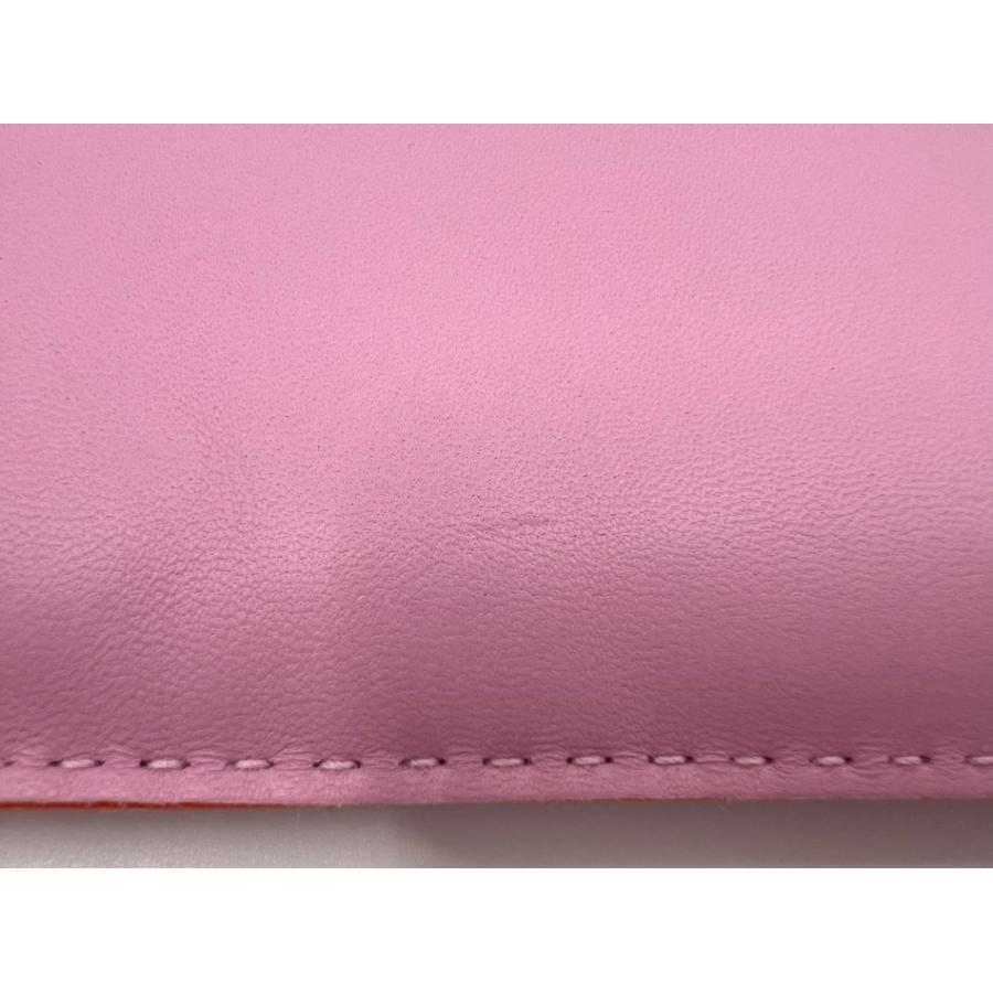 HERMES（エルメス） ピロ ヴェルソ 巾着 ポーチ ラムスキン ピンク
