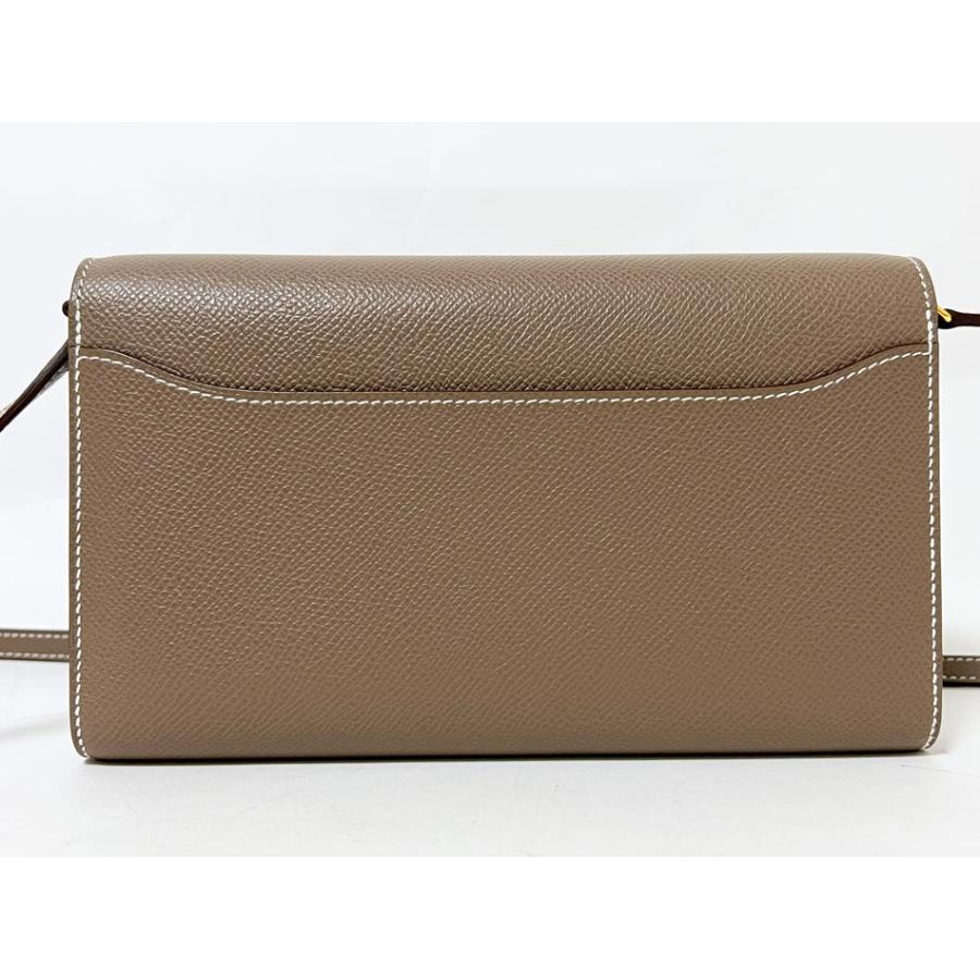 HERMES エルメス コンスタンストゥーゴー ロングウォレット 長財布 ショルダーポーチ エプソン エトープ グレー ゴールド金具 W刻印 | Constance | 01