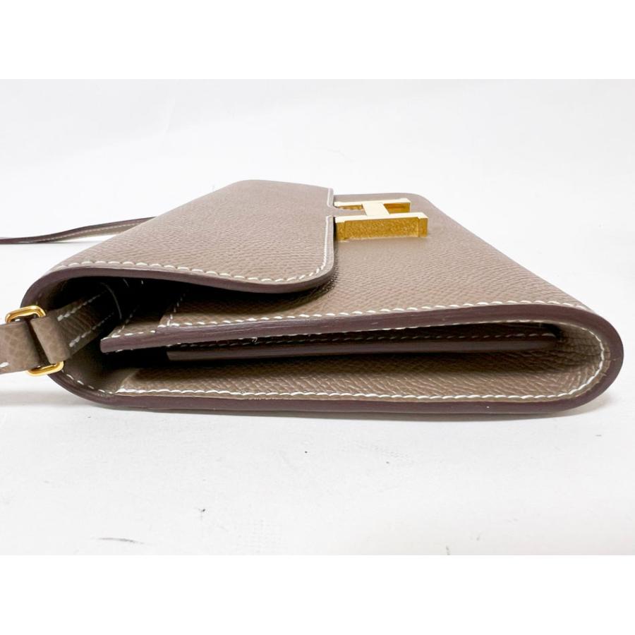 HERMES エルメス コンスタンストゥーゴー ロングウォレット 長財布 ショルダーポーチ エプソン エトープ グレー ゴールド金具 W刻印 | Constance | 02