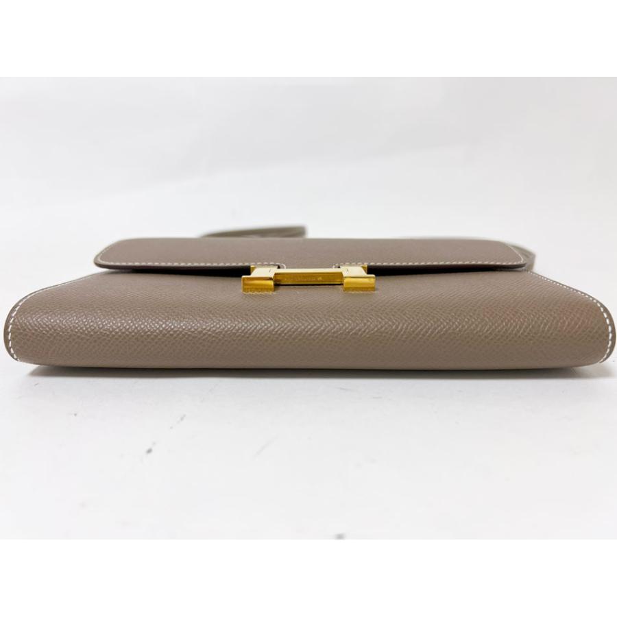 HERMES エルメス コンスタンストゥーゴー ロングウォレット 長財布 ショルダーポーチ エプソン エトープ グレー ゴールド金具 W刻印 | Constance | 03